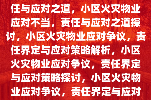 小区发生火灾物业却不开门？责任与应对之道，小区火灾物业应对不当，责任与应对之道探讨，小区火灾物业应对争议，责任界定与应对策略解析，小区火灾物业应对争议，责任界定与应对策略探讨，小区火灾物业应对争议，责任界定与应对策略深度解析