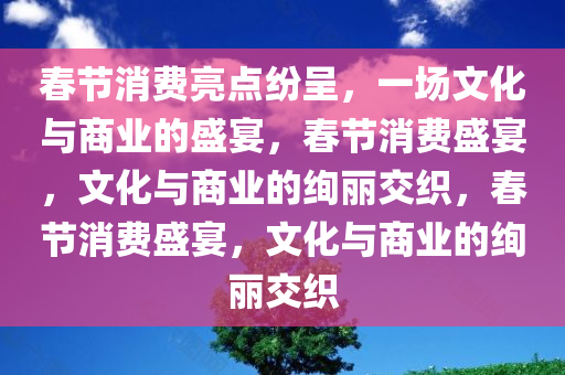 春节消费亮点纷呈，一场文化与商业的盛宴，春节消费盛宴，文化与商业的绚丽交织，春节消费盛宴，文化与商业的绚丽交织