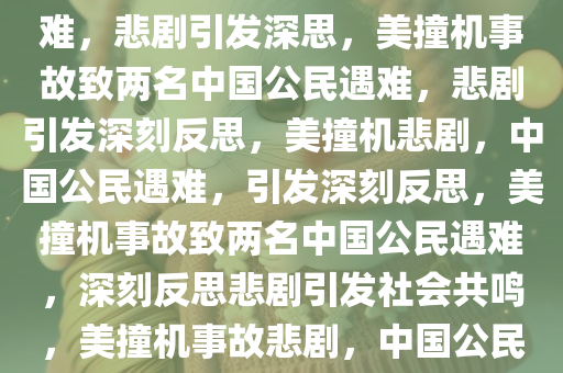 美撞机事故致两名中国公民遇难，悲剧引发深思，美撞机事故致两名中国公民遇难，悲剧引发深刻反思，美撞机悲剧，中国公民遇难，引发深刻反思