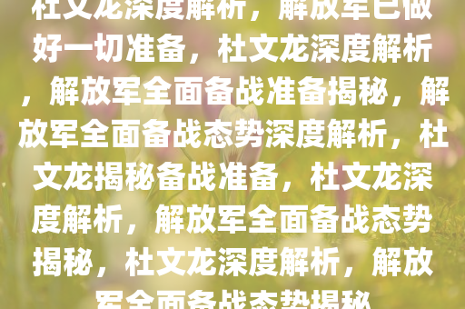 杜文龙深度解析，解放军已做好一切准备，杜文龙深度解析，解放军全面备战准备揭秘，解放军全面备战态势深度解析，杜文龙揭秘备战准备，杜文龙深度解析，解放军全面备战态势揭秘，杜文龙深度解析，解放军全面备战态势揭秘