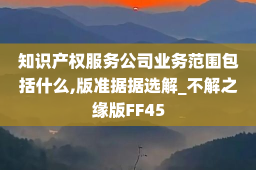 知识产权服务公司业务范围包括什么,版准据据选解_不解之缘版FF45