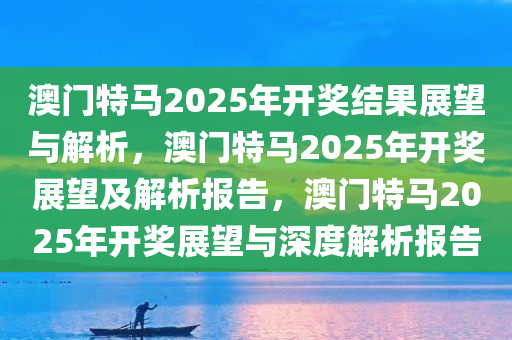 澳门特马2025年开奖结果展望与解析，澳门特马2025年开奖展望及解析报告