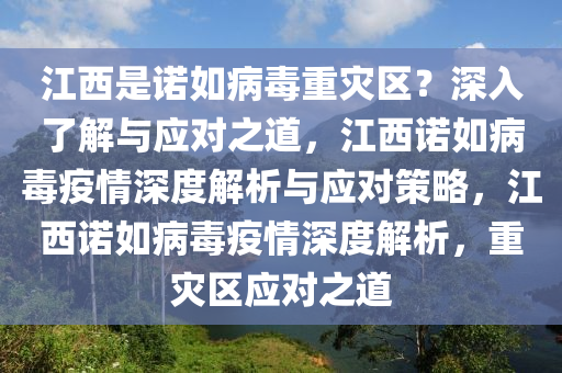 江西是诺如病毒重灾区？深入了解与应对之道，江西诺如病毒疫情深度解析与应对策略，江西诺如病毒疫情深度解析，重灾区应对之道