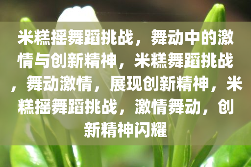 米糕摇舞蹈挑战，舞动中的激情与创新精神，米糕舞蹈挑战，舞动激情，展现创新精神，米糕摇舞蹈挑战，激情舞动，创新精神闪耀