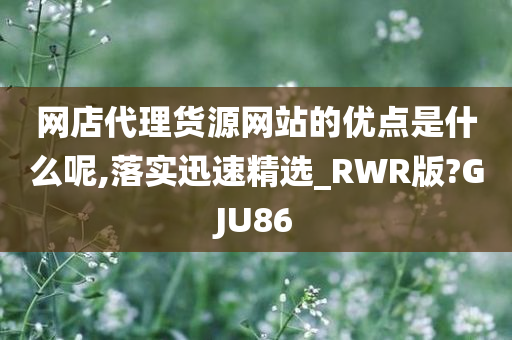 网店代理货源网站的优点是什么呢,落实迅速精选_RWR版?GJU86