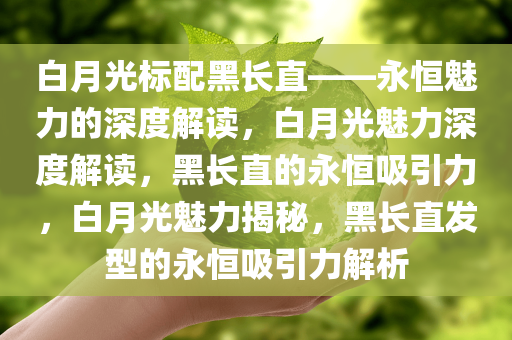 白月光标配黑长直——永恒魅力的深度解读，白月光魅力深度解读，黑长直的永恒吸引力，白月光魅力揭秘，黑长直发型的永恒吸引力解析