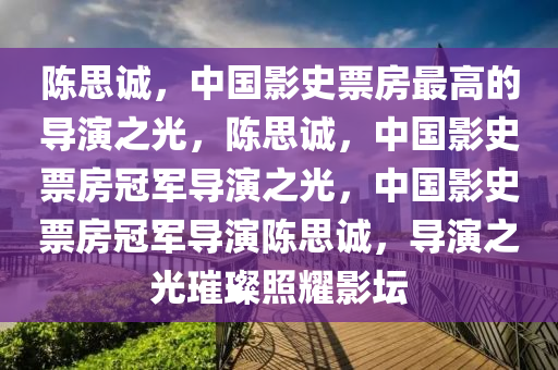 陈思诚，中国影史票房最高的导演之光，陈思诚，中国影史票房冠军导演之光，中国影史票房冠军导演陈思诚，导演之光璀璨照耀影坛