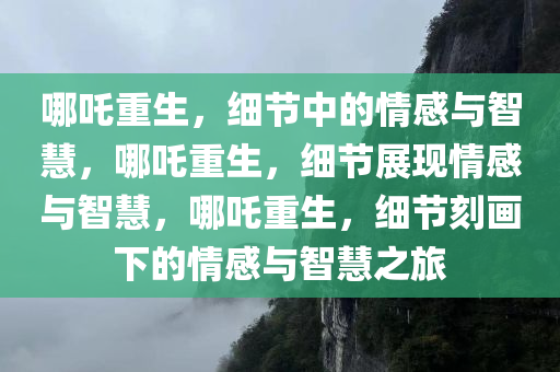 哪吒重生，细节中的情感与智慧，哪吒重生，细节展现情感与智慧，哪吒重生，细节刻画下的情感与智慧之旅