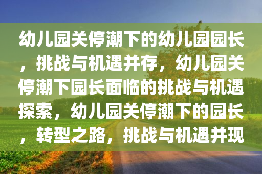 幼儿园关停潮下的幼儿园园长，挑战与机遇并存，幼儿园关停潮下园长面临的挑战与机遇探索，幼儿园关停潮下的园长，转型之路，挑战与机遇并现