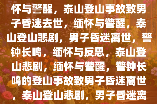 男子登泰山不幸昏迷去世，缅怀与警醒，泰山登山事故致男子昏迷去世，缅怀与警醒，泰山登山悲剧，男子昏迷离世，警钟长鸣，缅怀与反思，泰山登山悲剧，缅怀与警醒，警钟长鸣的登山事故致男子昏迷离世，泰山登山悲剧，男子昏迷离世，警钟长鸣，缅怀与反思