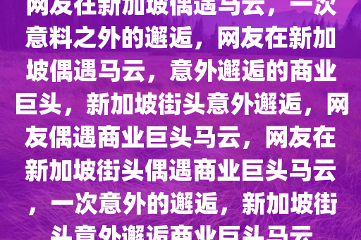 网友在新加坡偶遇马云，一次意料之外的邂逅，网友在新加坡偶遇马云，意外邂逅的商业巨头，新加坡街头意外邂逅，网友偶遇商业巨头马云，网友在新加坡街头偶遇商业巨头马云，一次意外的邂逅，新加坡街头意外邂逅商业巨头马云