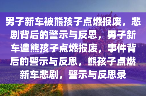 男子新车被熊孩子点燃报废，悲剧背后的警示与反思，男子新车遭熊孩子点燃报废，事件背后的警示与反思，熊孩子点燃新车悲剧，警示与反思录