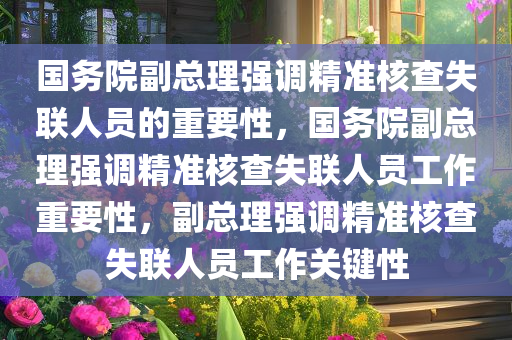 国务院副总理强调精准核查失联人员的重要性，国务院副总理强调精准核查失联人员工作重要性，副总理强调精准核查失联人员工作关键性