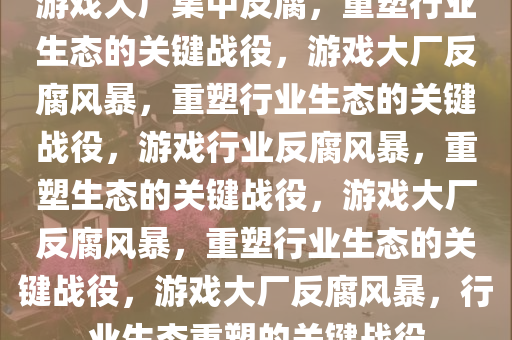 游戏大厂集中反腐，重塑行业生态的关键战役，游戏大厂反腐风暴，重塑行业生态的关键战役，游戏行业反腐风暴，重塑生态的关键战役，游戏大厂反腐风暴，重塑行业生态的关键战役，游戏大厂反腐风暴，行业生态重塑的关键战役