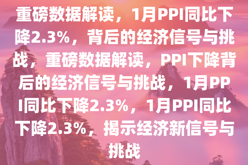 重磅数据解读，1月PPI同比下降2.3%，背后的经济信号与挑战，重磅数据解读，PPI下降背后的经济信号与挑战，1月PPI同比下降2.3%，1月PPI同比下降2.3%，揭示经济新信号与挑战