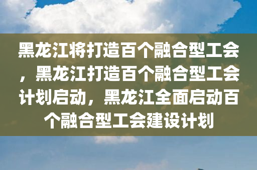 黑龙江将打造百个融合型工会，黑龙江打造百个融合型工会计划启动，黑龙江全面启动百个融合型工会建设计划