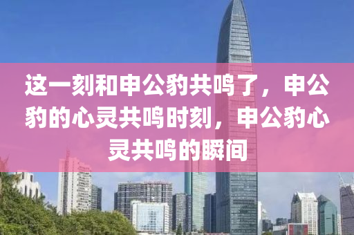 这一刻和申公豹共鸣了，申公豹的心灵共鸣时刻，申公豹心灵共鸣的瞬间