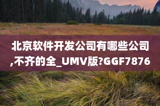 北京软件开发公司有哪些公司,不齐的全_UMV版?GGF7876