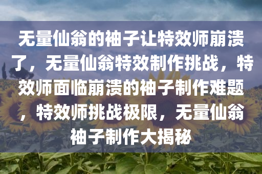 无量仙翁的袖子让特效师崩溃了，无量仙翁特效制作挑战，特效师面临崩溃的袖子制作难题，特效师挑战极限，无量仙翁袖子制作大揭秘