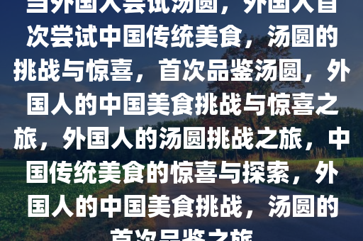 当外国人尝试汤圆，外国人首次尝试中国传统美食，汤圆的挑战与惊喜，首次品鉴汤圆，外国人的中国美食挑战与惊喜之旅，外国人的汤圆挑战之旅，中国传统美食的惊喜与探索，外国人的中国美食挑战，汤圆的首次品鉴之旅