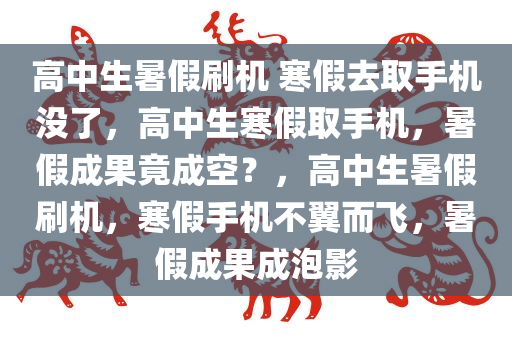 高中生暑假刷机 寒假去取手机没了，高中生寒假取手机，暑假成果竟成空？，高中生暑假刷机，寒假手机不翼而飞，暑假成果成泡影