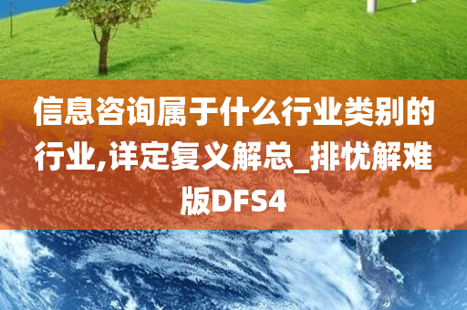 信息咨询属于什么行业类别的行业,详定复义解总_排忧解难版DFS4