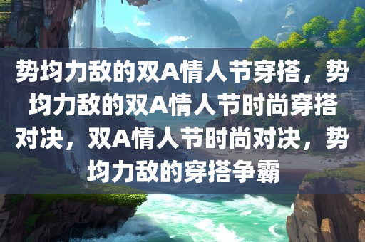 势均力敌的双A情人节穿搭，势均力敌的双A情人节时尚穿搭对决，双A情人节时尚对决，势均力敌的穿搭争霸