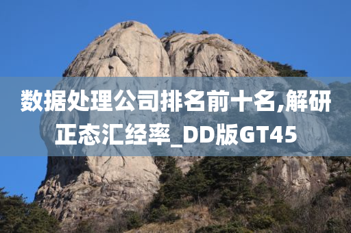 数据处理公司排名前十名,解研正态汇经率_DD版GT45