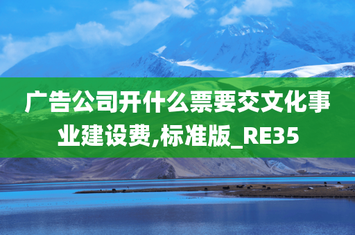 广告公司开什么票要交文化事业建设费,标准版_RE35