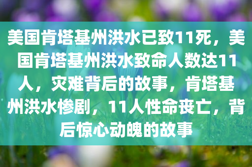 美国肯塔基州洪水已致11死，美国肯塔基州洪水致命人数达11人，灾难背后的故事，肯塔基州洪水惨剧，11人性命丧亡，背后惊心动魄的故事