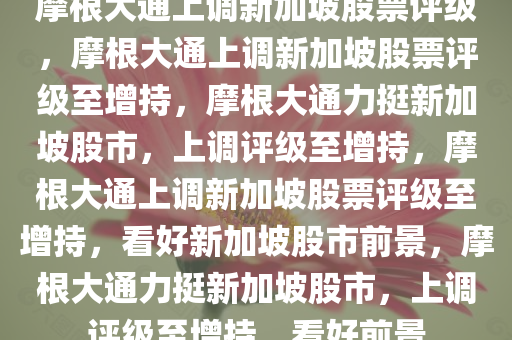 摩根大通上调新加坡股票评级，摩根大通上调新加坡股票评级至增持，摩根大通力挺新加坡股市，上调评级至增持，摩根大通上调新加坡股票评级至增持，看好新加坡股市前景，摩根大通力挺新加坡股市，上调评级至增持，看好前景