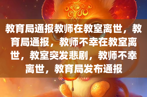 教育局通报教师在教室离世，教育局通报，教师不幸在教室离世，教室突发悲剧，教师不幸离世，教育局发布通报