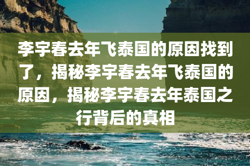 李宇春去年飞泰国的原因找到了，揭秘李宇春去年飞泰国的原因，揭秘李宇春去年泰国之行背后的真相