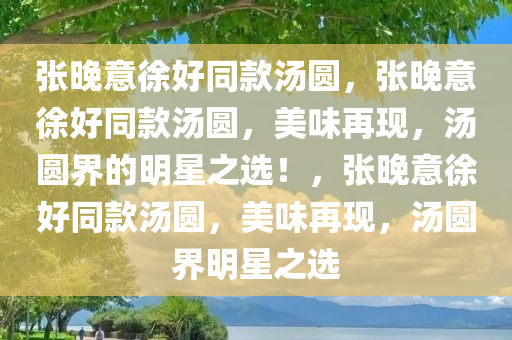 张晚意徐好同款汤圆，张晚意徐好同款汤圆，美味再现，汤圆界的明星之选！，张晚意徐好同款汤圆，美味再现，汤圆界明星之选