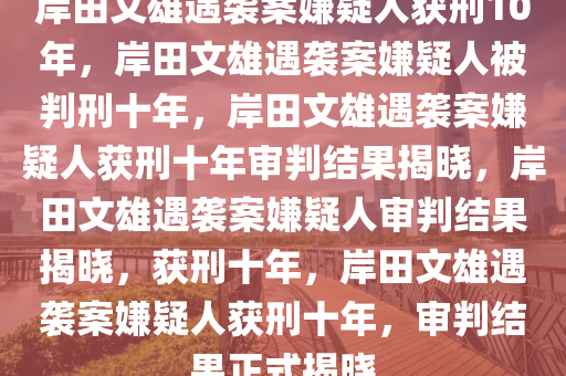 岸田文雄遇袭案嫌疑人获刑10年，岸田文雄遇袭案嫌疑人被判刑十年，岸田文雄遇袭案嫌疑人获刑十年审判结果揭晓，岸田文雄遇袭案嫌疑人审判结果揭晓，获刑十年，岸田文雄遇袭案嫌疑人获刑十年，审判结果正式揭晓