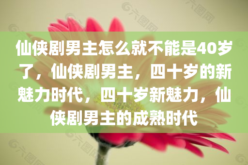 仙侠剧男主怎么就不能是40岁了，仙侠剧男主，四十岁的新魅力时代，四十岁新魅力，仙侠剧男主的成熟时代