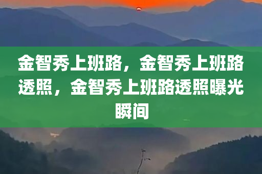 金智秀上班路，金智秀上班路透照，金智秀上班路透照曝光瞬间