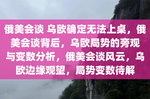 俄美会谈 乌欧确定无法上桌，俄美会谈背后，乌欧局势的旁观与变数分析，俄美会谈风云，乌欧边缘观望，局势变数待解