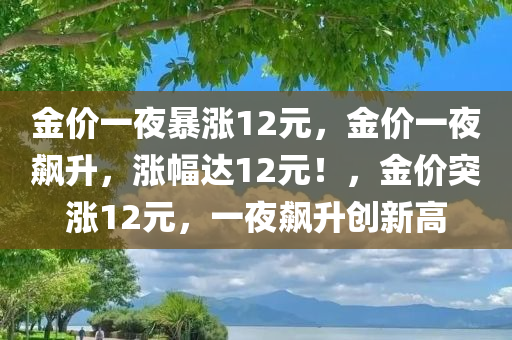 金价一夜暴涨12元，金价一夜飙升，涨幅达12元！，金价突涨12元，一夜飙升创新高