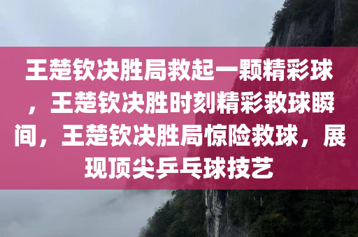 王楚钦决胜局救起一颗精彩球，王楚钦决胜时刻精彩救球瞬间，王楚钦决胜局惊险救球，展现顶尖乒乓球技艺