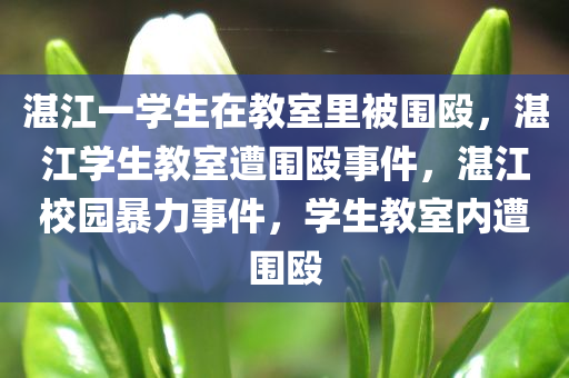 湛江一学生在教室里被围殴，湛江学生教室遭围殴事件，湛江校园暴力事件，学生教室内遭围殴