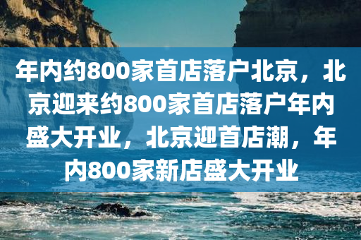 年内约800家首店落户北京，北京迎来约800家首店落户年内盛大开业，北京迎首店潮，年内800家新店盛大开业