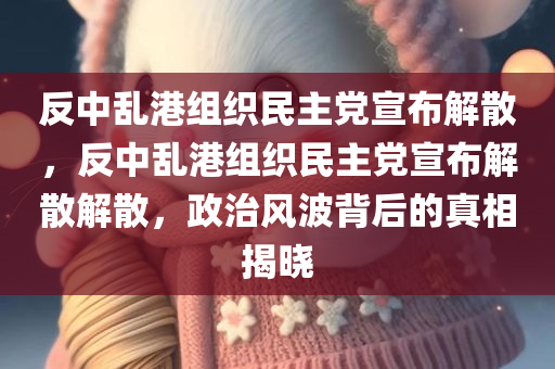 反中乱港组织民主党宣布解散，反中乱港组织民主党宣布解散解散，政治风波背后的真相揭晓