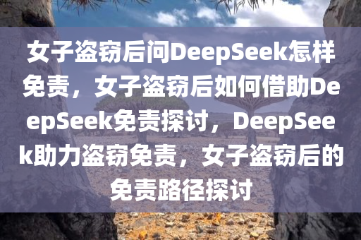 女子盗窃后问DeepSeek怎样免责，女子盗窃后如何借助DeepSeek免责探讨，DeepSeek助力盗窃免责，女子盗窃后的免责路径探讨