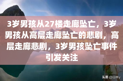 3岁男孩从27楼走廊坠亡，3岁男孩从高层走廊坠亡的悲剧，高层走廊悲剧，3岁男孩坠亡事件引发关注