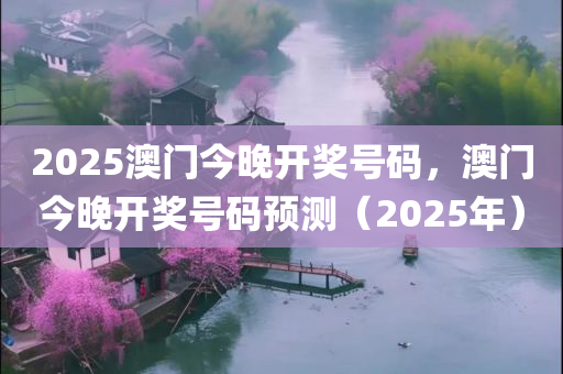 2025澳门今晚开奖号码，澳门今晚开奖号码预测（2025年）