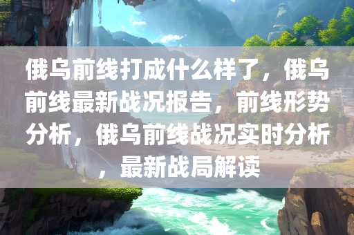 俄乌前线打成什么样了，俄乌前线最新战况报告，前线形势分析，俄乌前线战况实时分析，最新战局解读