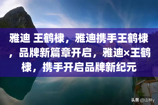 雅迪 王鹤棣，雅迪携手王鹤棣，品牌新篇章开启，雅迪×王鹤棣，携手开启品牌新纪元