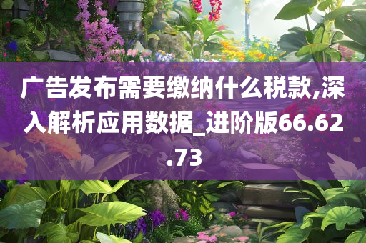 广告发布需要缴纳什么税款,深入解析应用数据_进阶版66.62.73