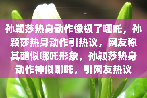 孙颖莎热身动作像极了哪吒，孙颖莎热身动作引热议，网友称其酷似哪吒形象，孙颖莎热身动作神似哪吒，引网友热议